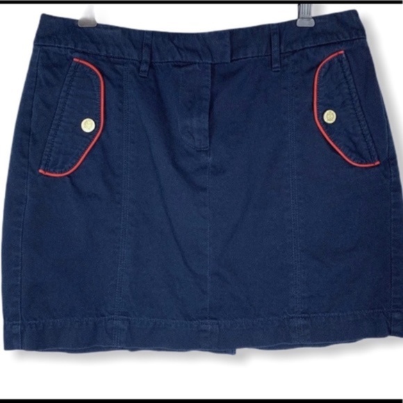Tommy Hilfiger Dresses & Skirts - Tommy Hilfiger women's navy and red denim skirt, 8